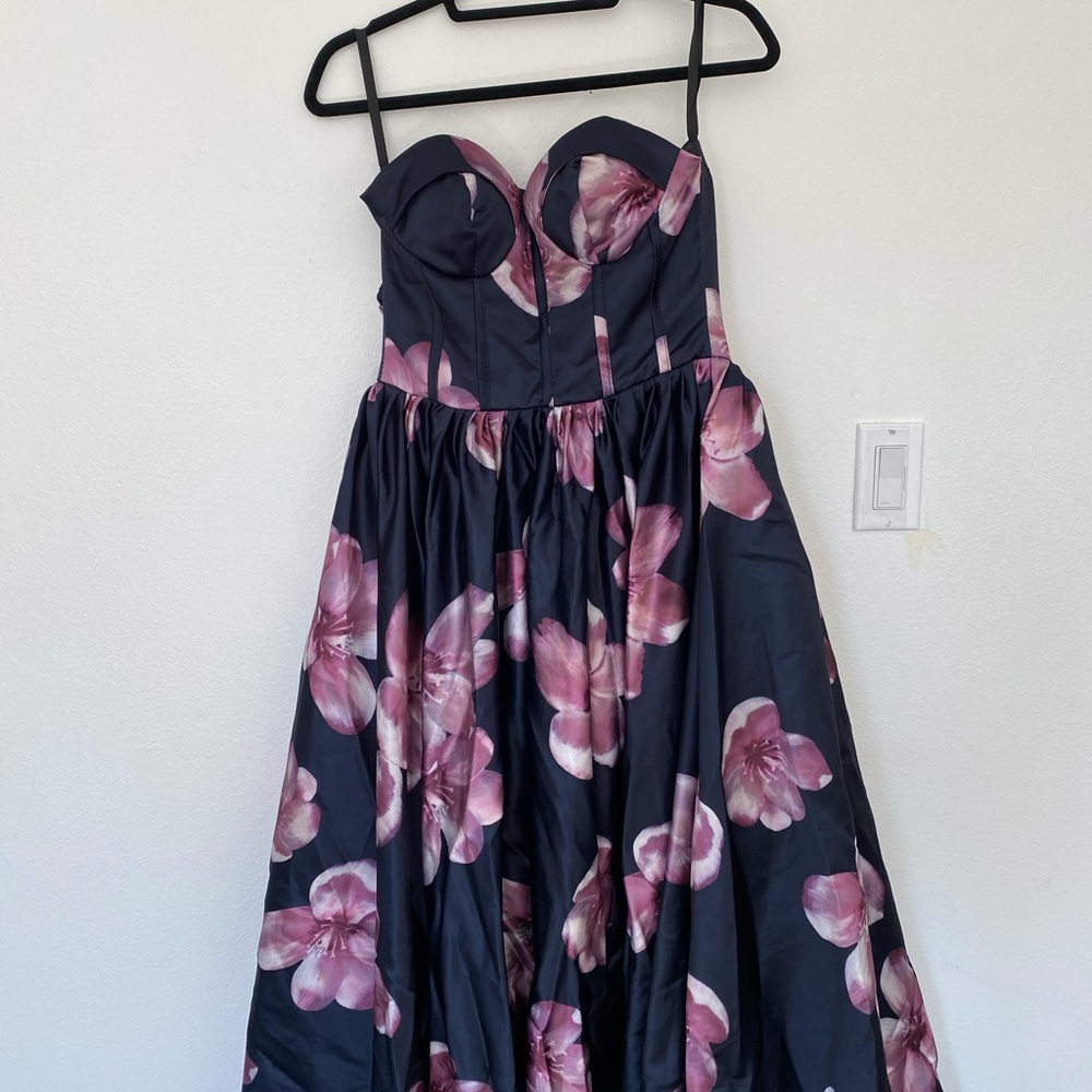 Satin Floral Gown